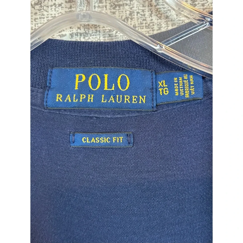 Polo Ralph Lauren Men Classic Fit Navy Blue Short Sleeve Polo Shirt XL Pony Golf